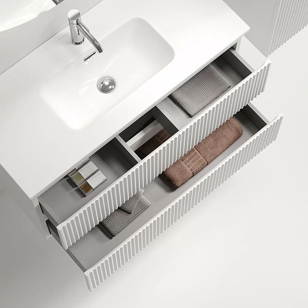 Тумба с раковиной Sancos Snob R SNR90/39W/CN7030 Bianco