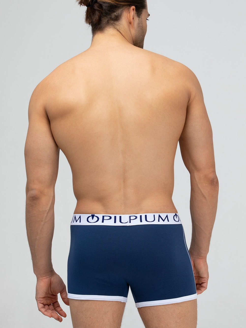 Мужские трусы-боксеры с контрастным поясом и отделкой (Размер: XXL) (Цвет: изумрудный)