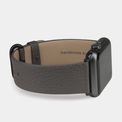 Ремешок для Apple Watch 44/45/46 mm из кожи теленка, серого цвета