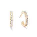 Серьги Hoop Crystal-Gold 15мм Coeur de Lion