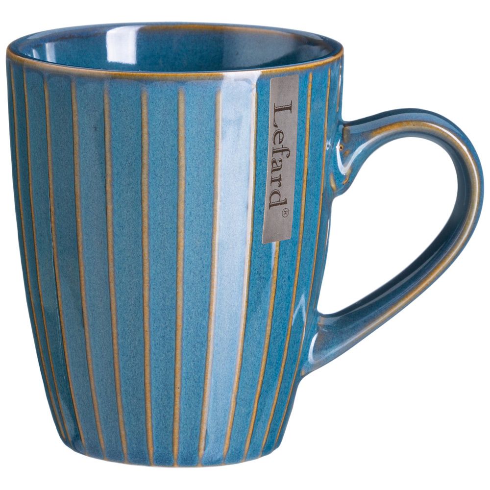 КРУЖКА 365 МЛ "STRIPE COLLECTION" ЦВЕТ:ЛАЗУРНО-СИНИЙ МАЛ. УП. = 6 ШТ МИН. ПАРТИЯ