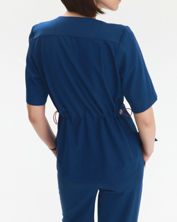 Топ с запахом медицинский женский Йошо, индиго