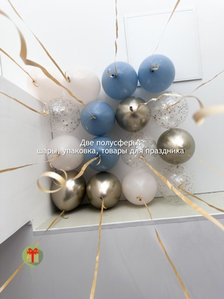 Шары под потолок хром и пастель