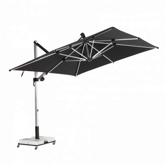 Зонт профессиональный 3х3 м Banana Plus, серебристый, бежевый