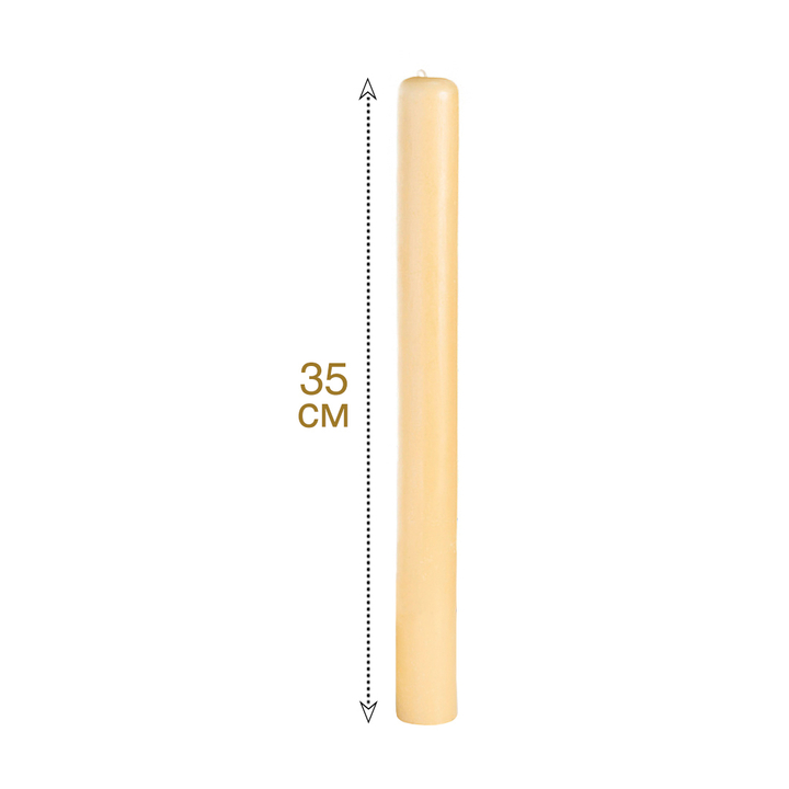 Свеча восковая формовая цвет белый h-35 см D-3,5 см