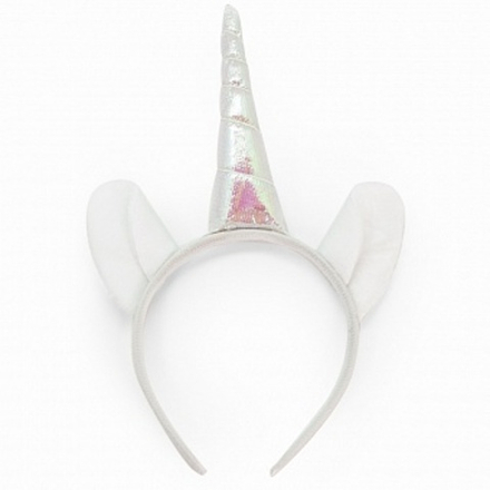 Ободок Единорог, Белый, с блестками