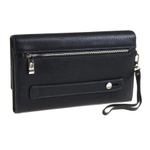 Чёрный тонкий кожаный клатч портмоне мужчине GALIB 7M239