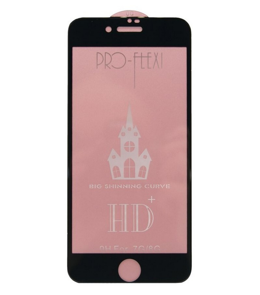 Защитное стекло утолщенное MD iPhone 7 Plus/8 Plus (черный) тех.упаковка