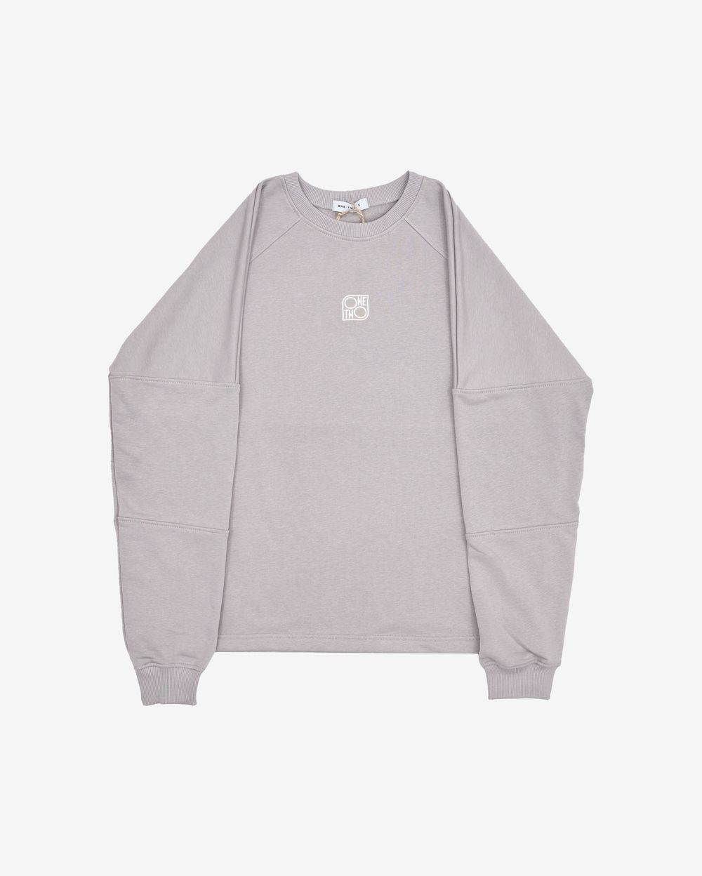 Толстовка One Two Raglan Sweatshirt Logo Opal Grey