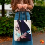 Сумка шоппер с принтом Genshin Impact