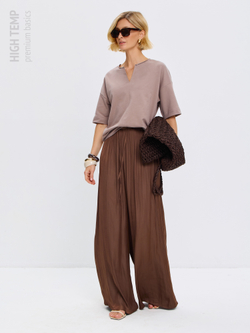 Плотная футболка из футера 2-нитки с V-вырезом HIGH TEMP