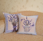 Декоративный гобеленовый чехол для интерьерной подушки Лавандовый чай 38*38