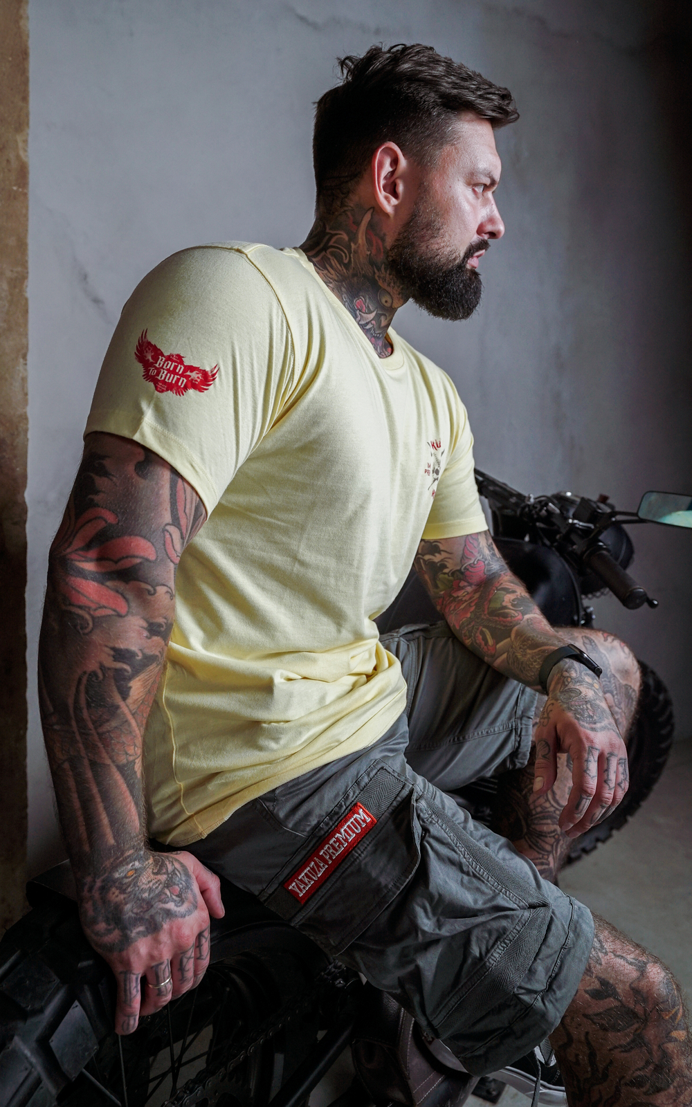 Футболка желтая Yakuza Premium 3707-1
