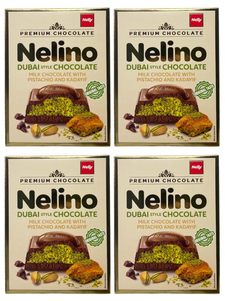 Дубайский шоколад Nelly Nelino Фисташка и кадаиф 62 г x 4 шт