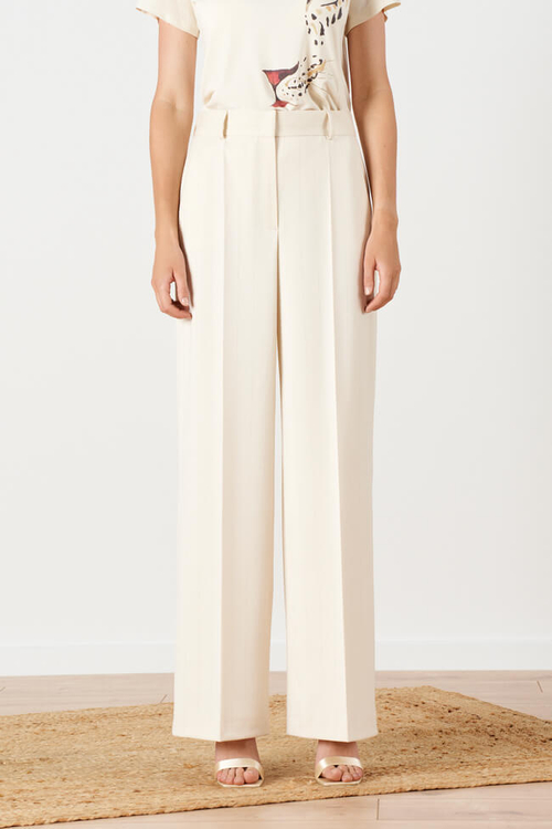 31161 Брюки женские (кремовый полоска)