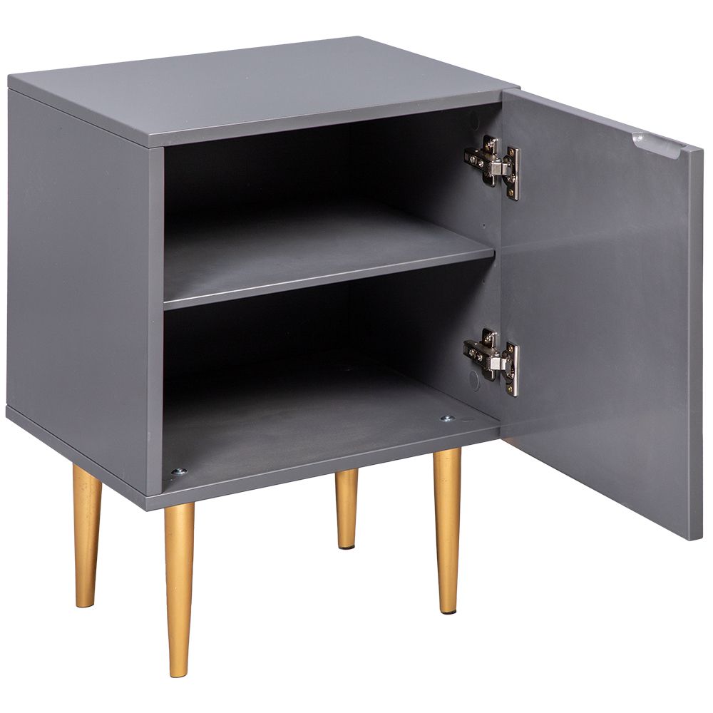 Тумба прикроватная Тропик Стайл Серый Голд правая