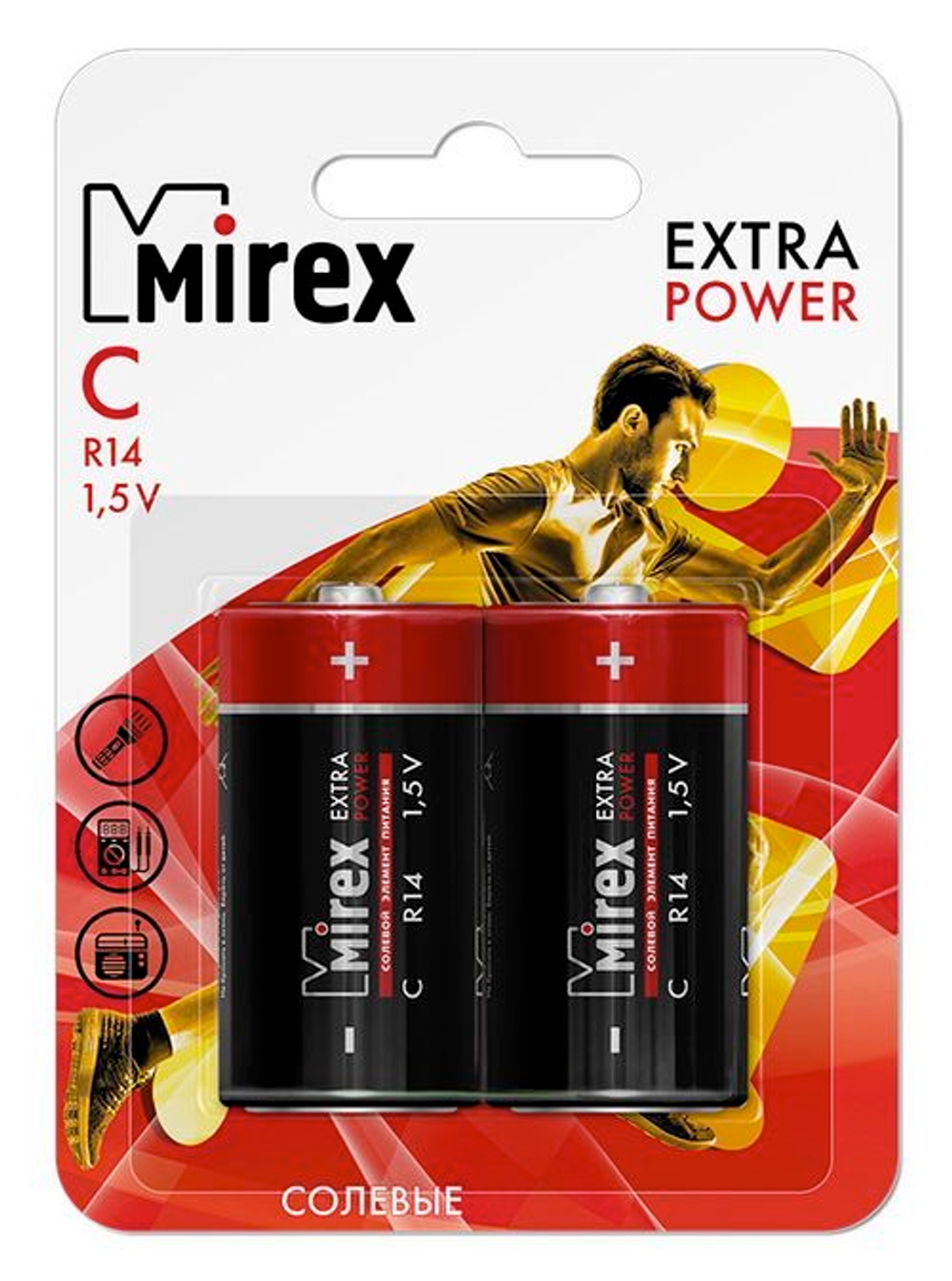 Батарейка солевая R14 Mirex