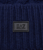 Хлопковая шапка EA7 - темно-синий(240124 3F103)