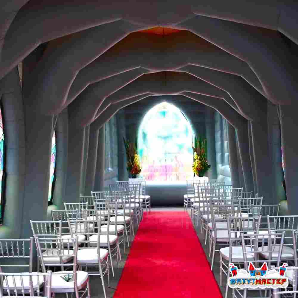 Надувной тоннель страха «Замок теней», 18×12×6,5 м