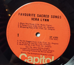 Винтажная виниловая пластинка LP Vera Lynn With Mike Sammes Singers Favourite Sacred Songs (Canada 1968)