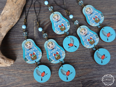 Маячок для ножниц "Зимняя матрёшка"