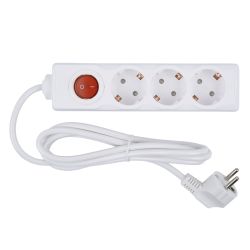 S-GCU3-2B WHITE Удлинитель серии Ultra. шнур 2м.. 3 гнезда. 16A. с-з. Белый. TM Uniel