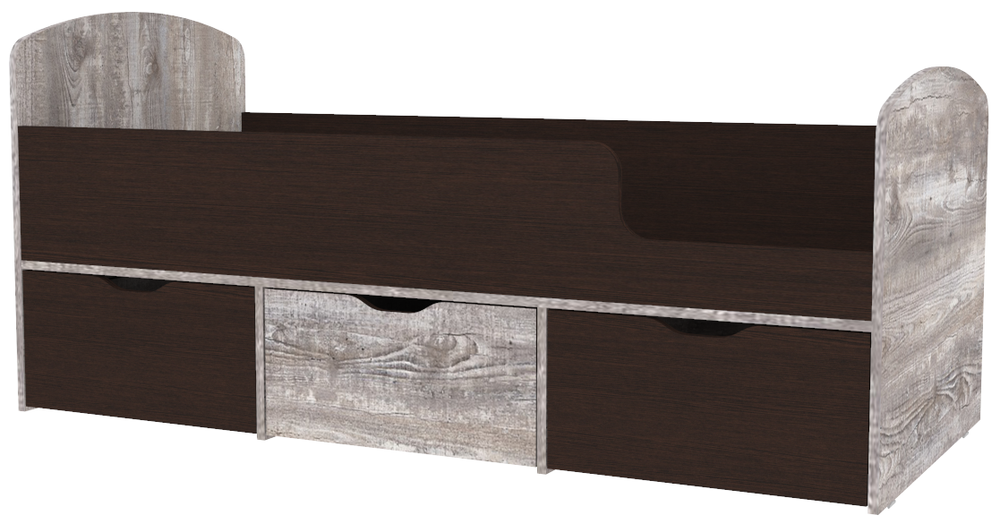 Кровать КарИВи Малыш Мини Бетон Венге