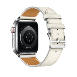 Apple Watch Hermès - 45 мм Blanc Swift Leather Single Tour