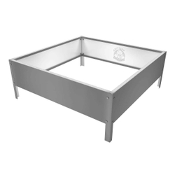 Клумба квадратная оцинкованная 1 ярус  RAL 7004 Сигнальный серый