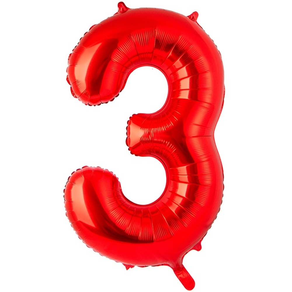 Фольгированные цифры в красном цвете 102 см