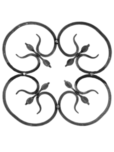 Декоративная панель из стали 480*465 мм, р-р материала Квадрат 10 мм, вес 2,48 кг