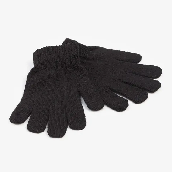 Перчатки женские Collorista однослойные, цв. чёрный, р-р 19 см