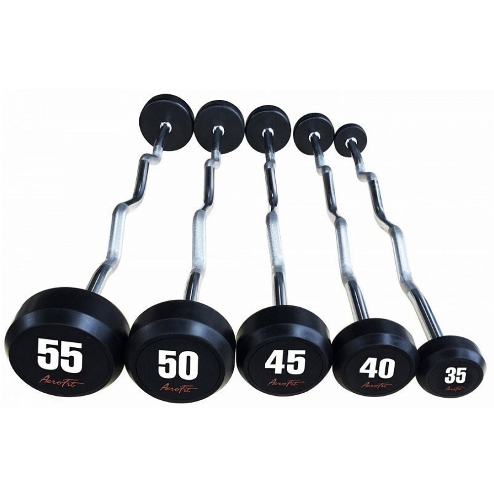 Aerofit AFBZ35-55 набор изогнутых обрезиненных штанг