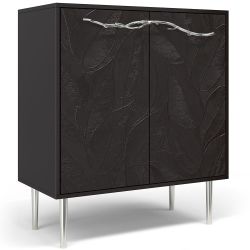 Комод Арт Колор leaves Стайл Сильвер с 2 полками Терпкий коричневый