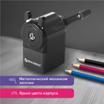 Точилка механическая BRAUBERG "JET" металлический механизм корпус черный (2 штуки в упаковке)