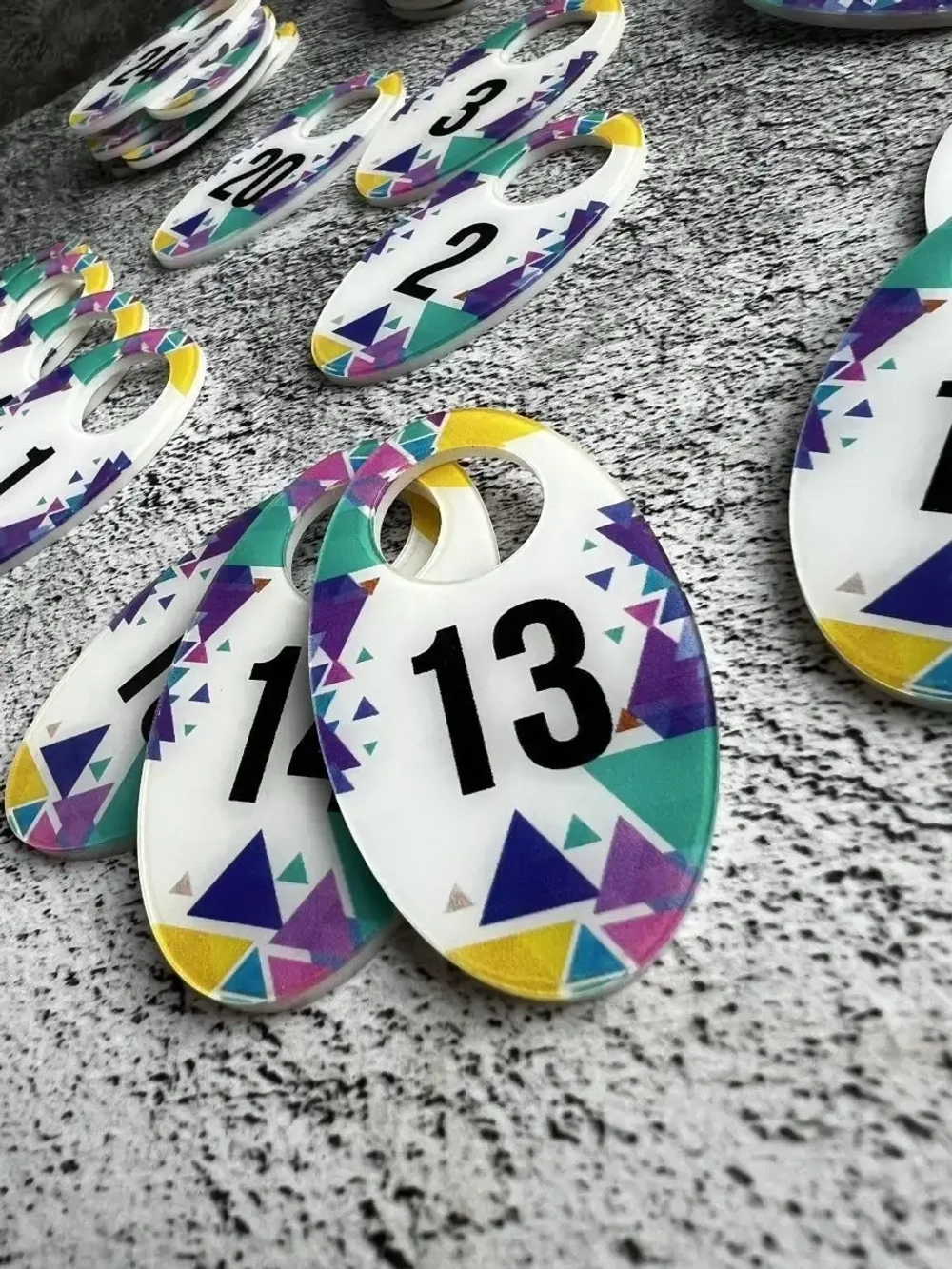 Номерки для гардероба 4х7 см