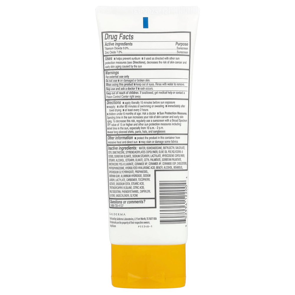 Cetaphil, Минеральное солнцезащитное средство широкого спектра действия, SPF 50, 89 мл (3 жидк. унц.)