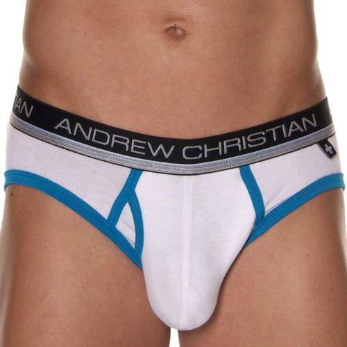 Мужские трусы брифы белые Andrew Christian Air Sculpt Brief White   AC3-M114