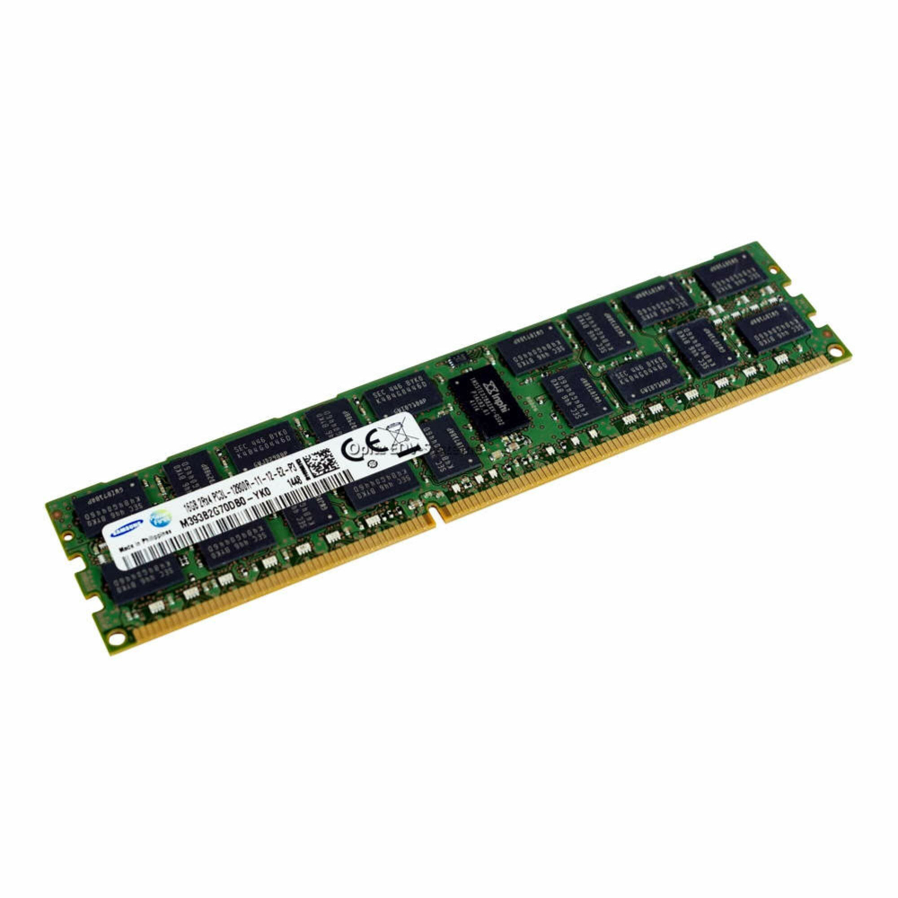 Серверная оперативная память DIMM DDR3L 16Gb, 1600Mhz, Samsung ECC REG CL11 1.35V (M393B2G70QH0-YK0)