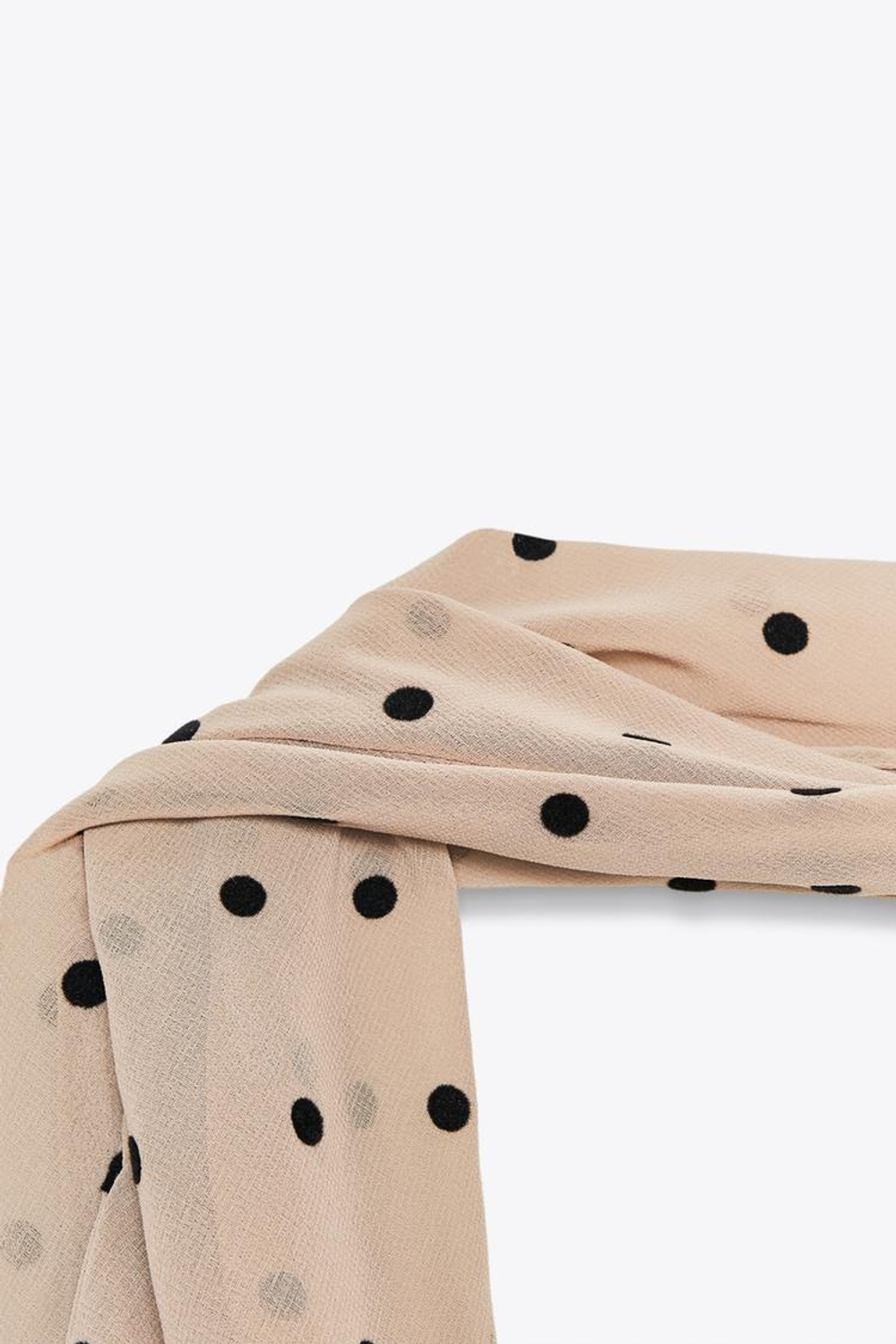 ZARA ТОП В ГОРОШЕК С ПЛАТКОМ И ГОРЛОВИНОЙ ХАЛТЕР, БЕЖЕВЫЙ/НЕЖНО-КОРИЧНЕВЫЙ