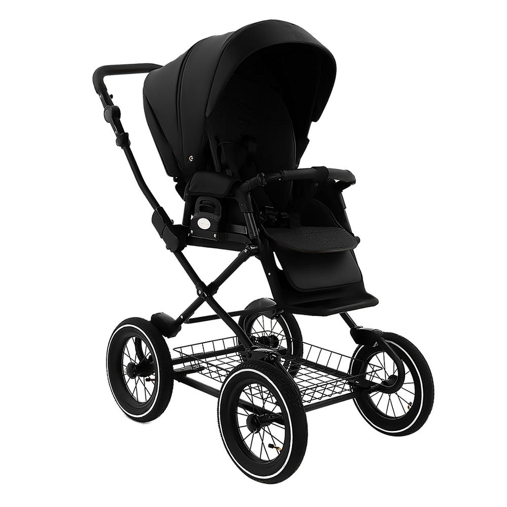 Коляска 2 в 1 ROAN BASS NEXT 2 в1 CLASSIC d12 leather Black