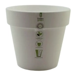 Горшок пластиковый с вкладкой Протея 2.3л, d17 h15,5, белый