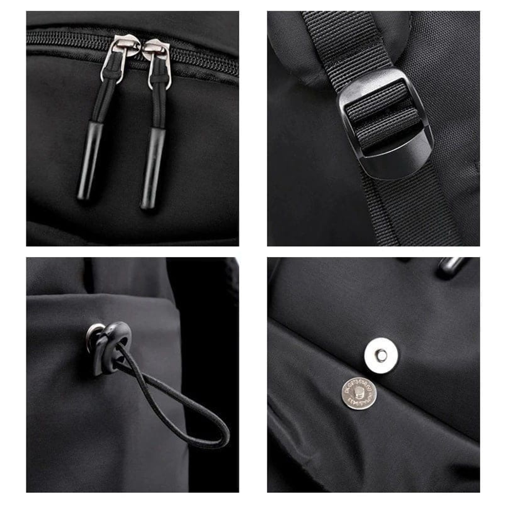 Рюкзак однотонный черный 02148