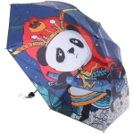 Зонт механический ветроустойчивый, матовая ручка «BESTzontik - Panda», цвет как на фото, длина 25см, d-110см