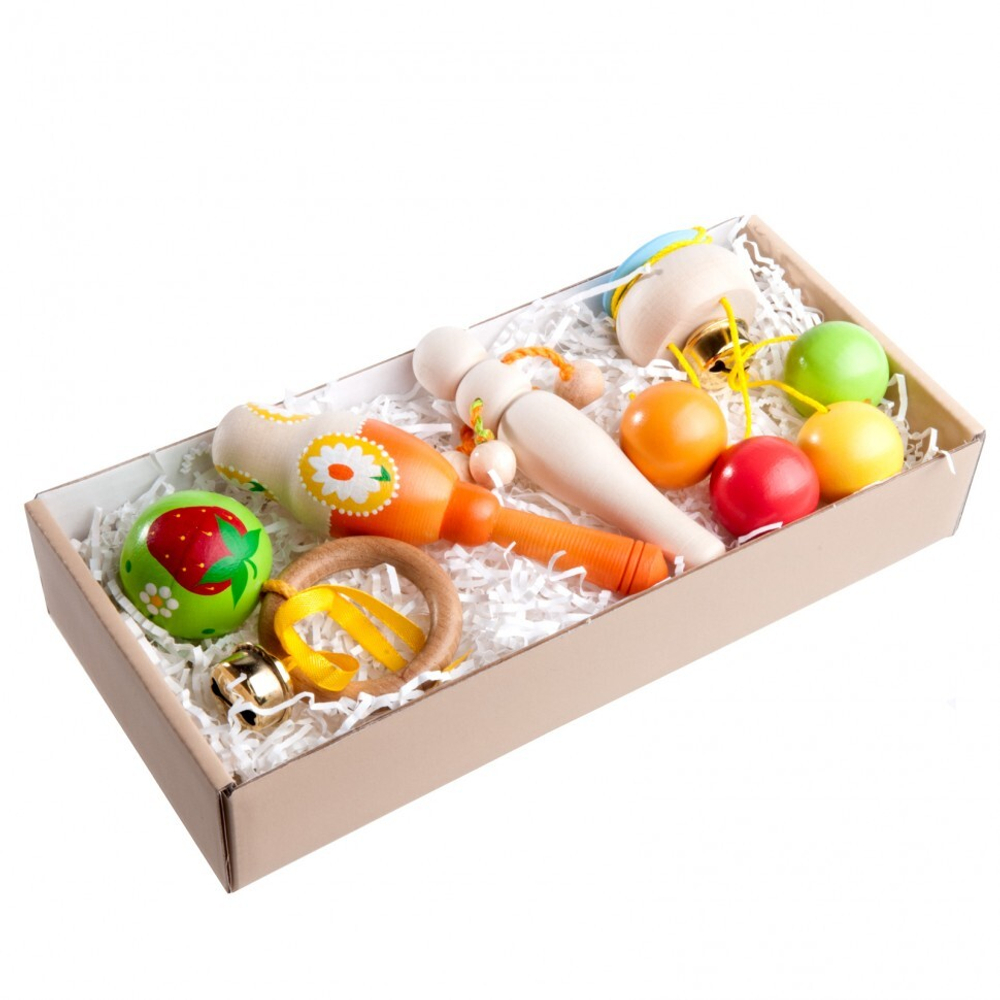 Набор погремушек Весенний в подарочной коробке Вальда