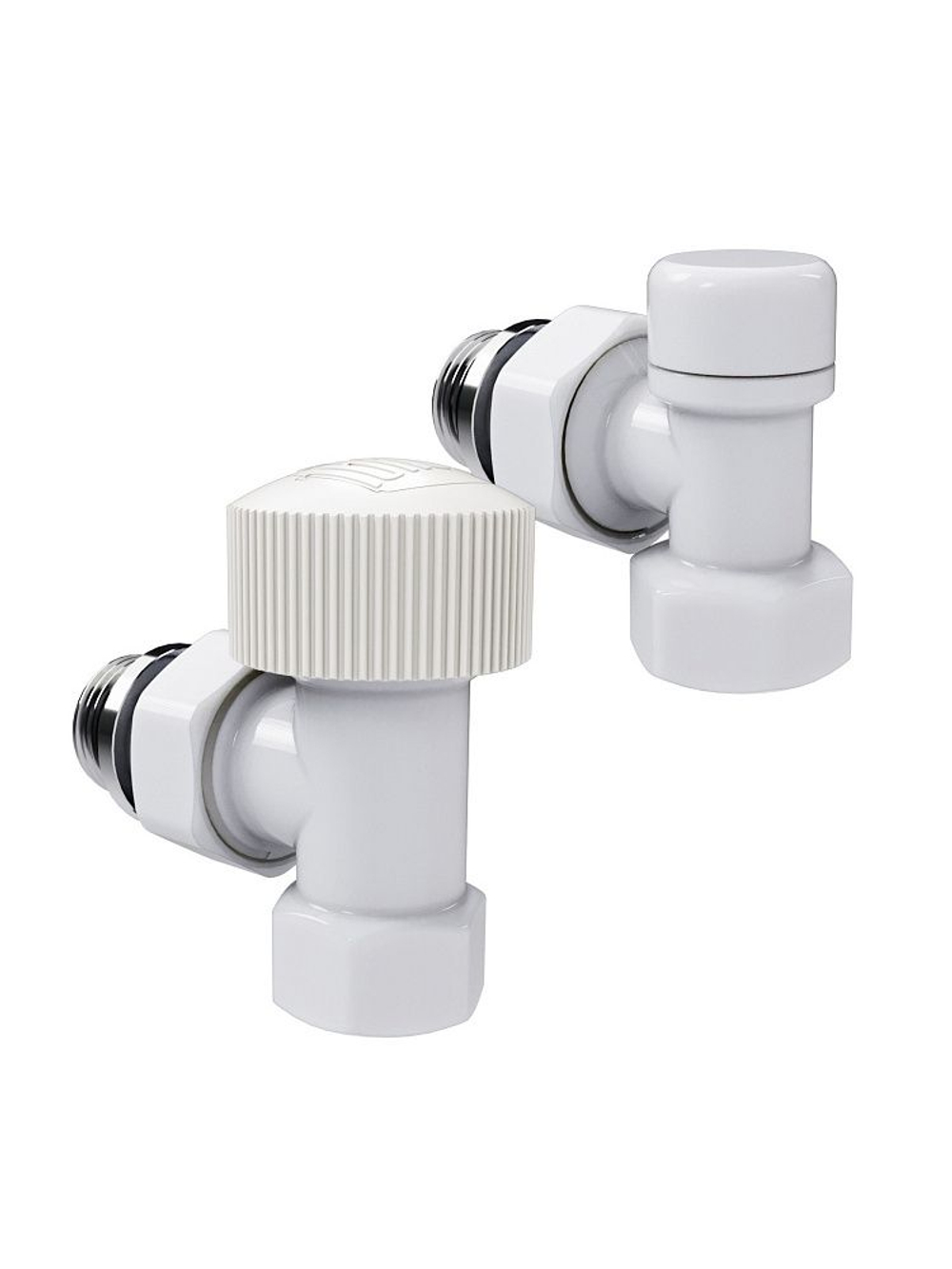 Набор термостатический угловой для радиатора Royal Thermo Design 1/2"М30х1,5 белый (RATVDU11212WH)