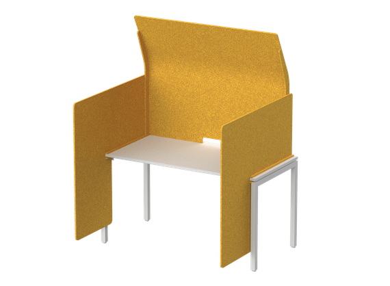 Кабина с высоким экраном-парусом и низкими боковыми стенками-ширмами 155х122х163