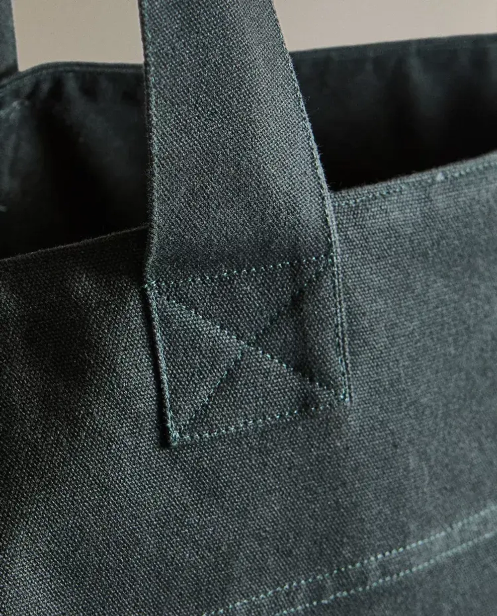 ZARA HOME ПЛЯЖНАЯ ХЛОПКОВАЯ СУМКА, ЗЕЛЁНЫЙ