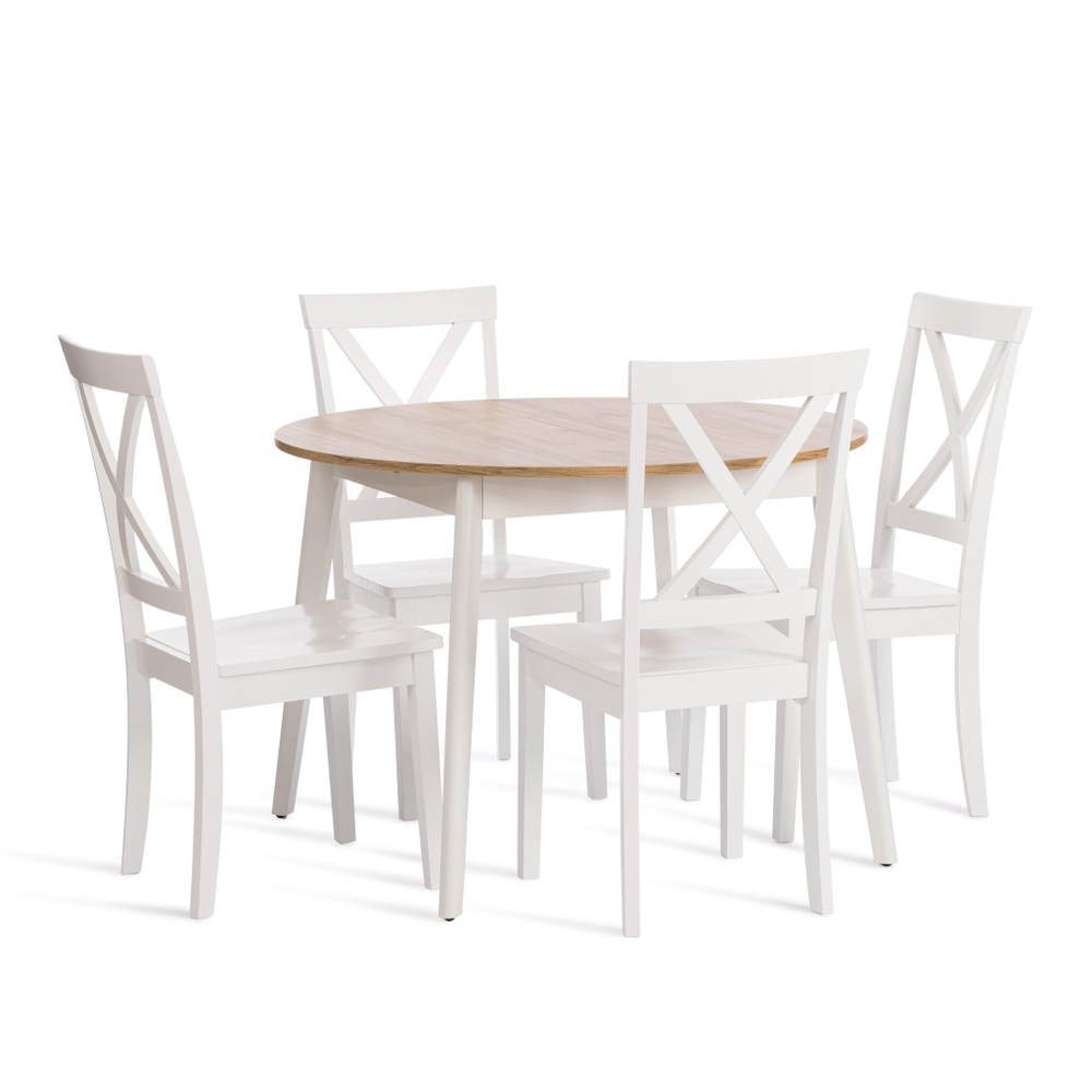 Стул GOLFI (Гольфи) дерево гевея/мдф, 44x54x95, pure white (402)