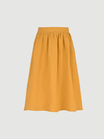 Юбка удлинённая Mjölk Mustard, из муслина